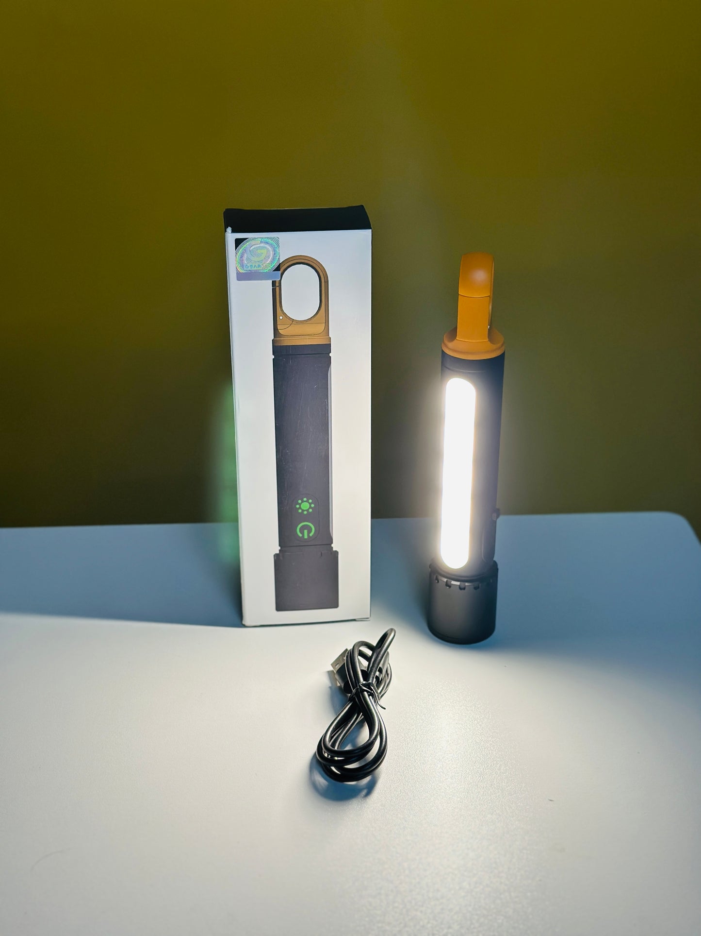 GearUP K57 PRO Rechargeable High Power Flashlight + Large COB Light with 5000mAh Lithium Battery