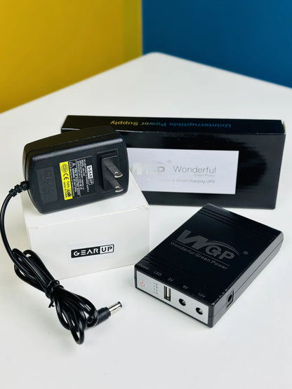 2024 NEW Model! WGP mini UPS 5/9/12V (10400mAh) + GearUP 12V/3A Adapter 🚚 ডেলিভারি চার্জ: ঢাকা সিটির ভিতরে : ৬০৳  ঢাকার বাহিরে : ১২০৳